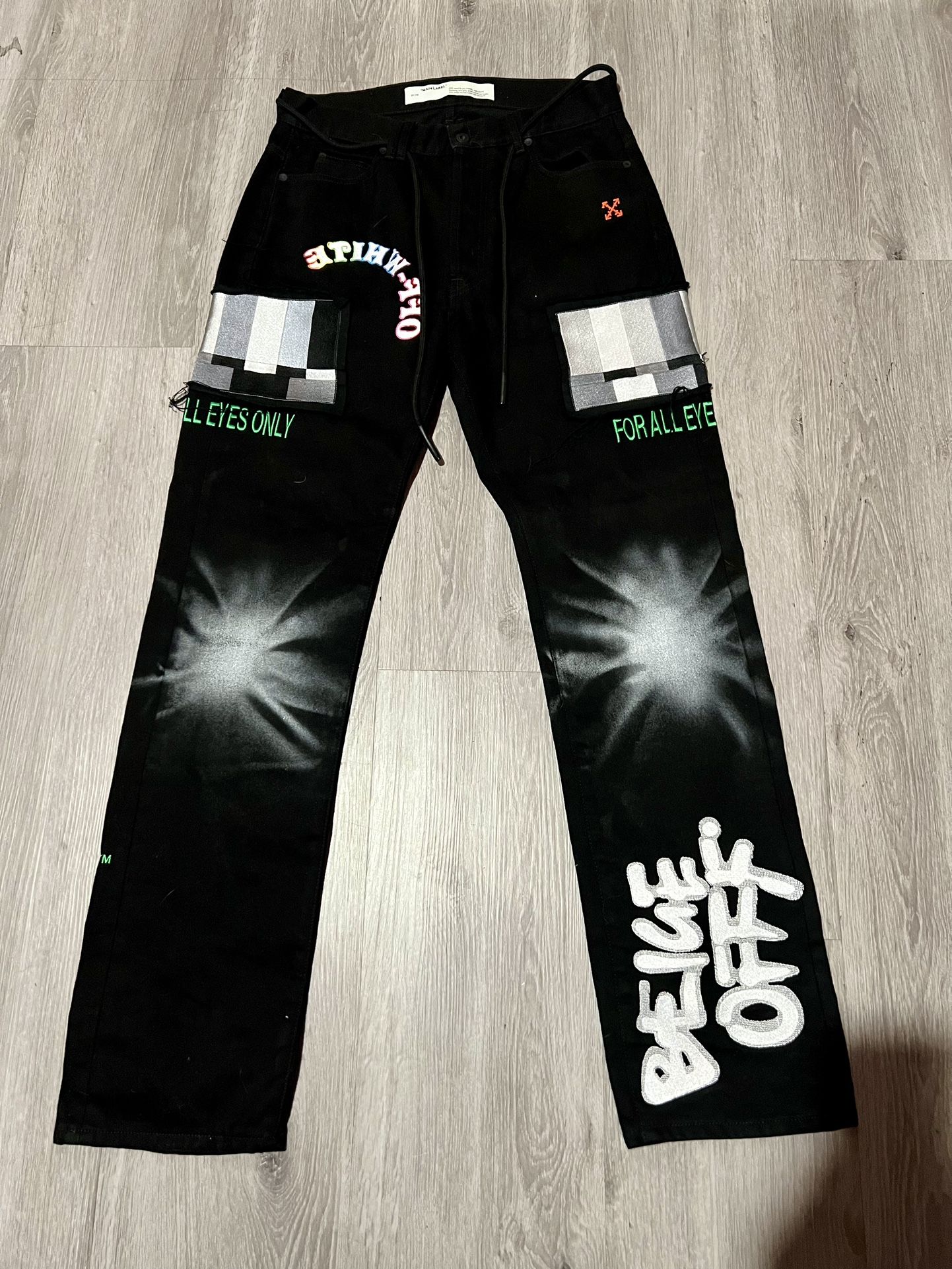 Off White Bravado Embroidered Denim