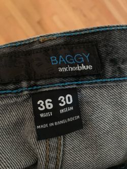 Anchor blue baggy washed jeans