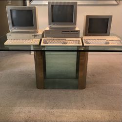 3 Vintage Commodore Amiga Computers And Discs 500 With Box , Amiga 1000, Amiga 2000, Monitor, Panasonic Printer