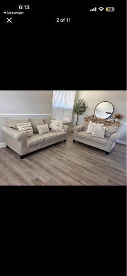 Beige Sleeper Sofa & Loveseat Set
