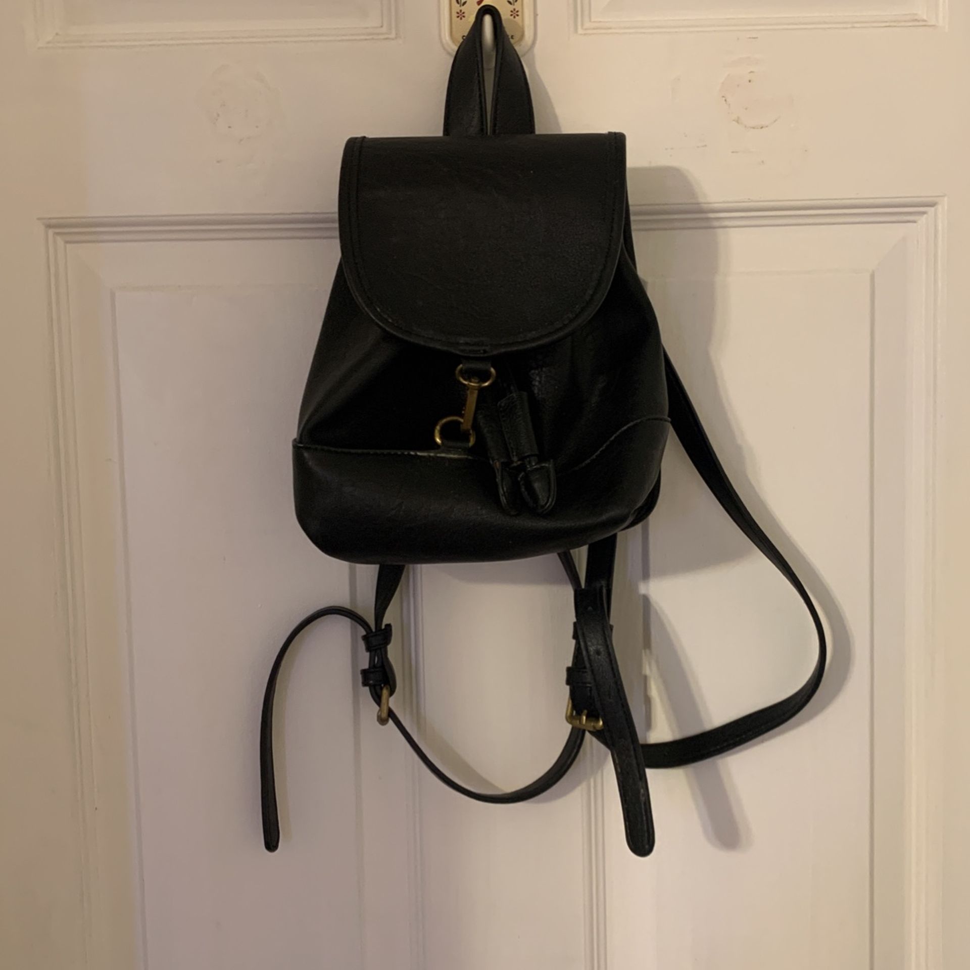 Vintage Black Small Backpack