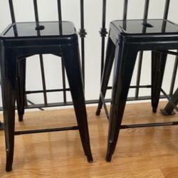 Black Metal Stools