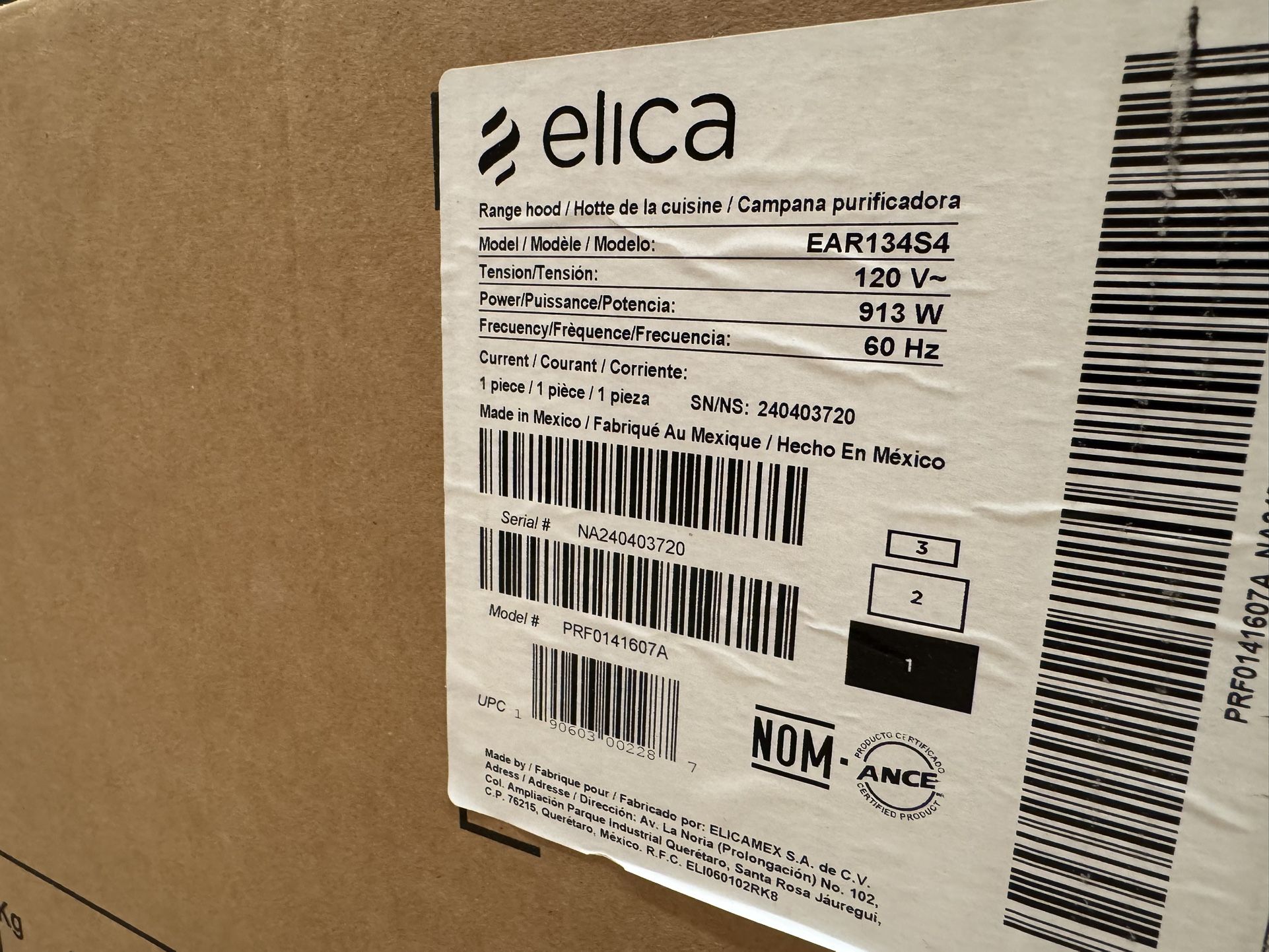 Elica Arezzo 34 in Range Hood 1200 CFM