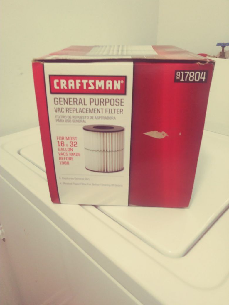 Craftsman vac replacement filter