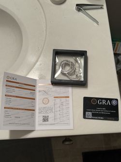 Moissanite Tennis Chain 18inches 3mm