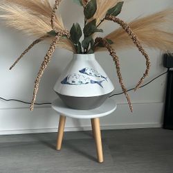 Plant Stand / Vase And Flowers