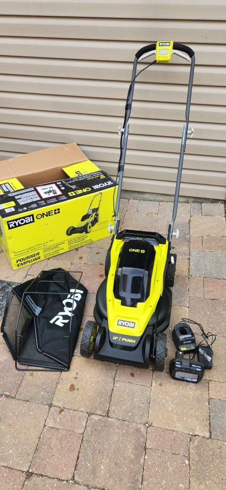 RYOBI
ONE+ 18V 13 in. Cordless Battery Walk Behind Push Lawn Mower with 4.0 Ah Battery and Charger