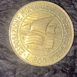 1992 Italiana L200 Coin 