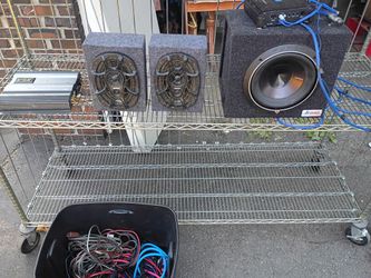 rockford fosgate punch 10 inch subwoofer + Amps +Kickers