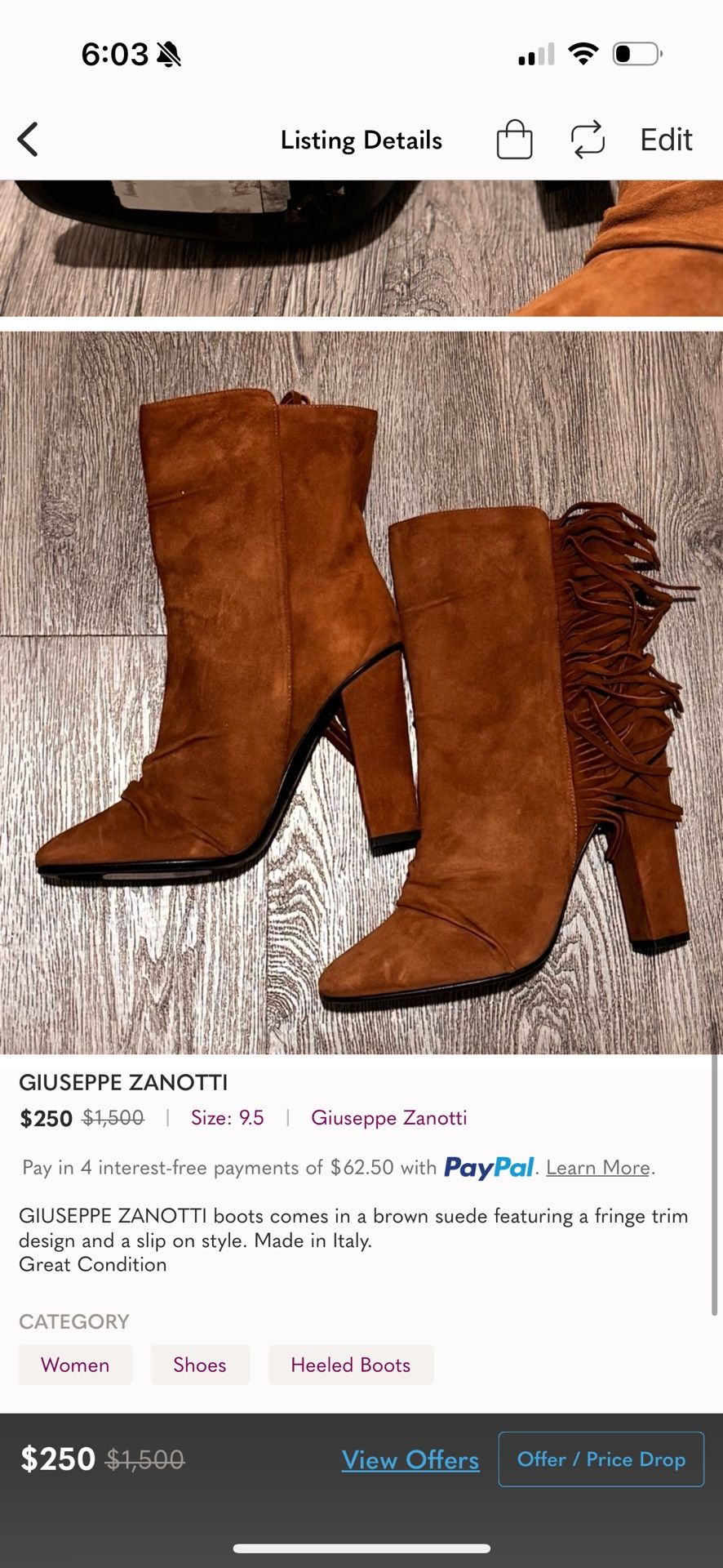 Designer Suede Boots