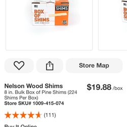 Nelson Wood Shims 8 in. Bulk Box of Pine Shims (224 Shims Per Box)