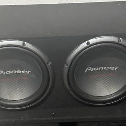 2 x Pioneer TS-W3003D4 12" Car Dual 4-ohm Woofer + Dual Sub Box