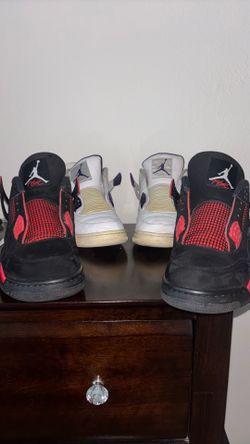Red and black Retro Jordans and metallic purple Jordans SIZE 14