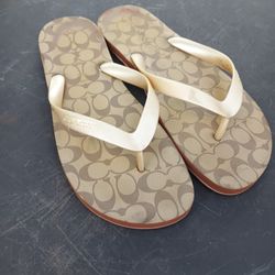 Coach Signature Flip Flops