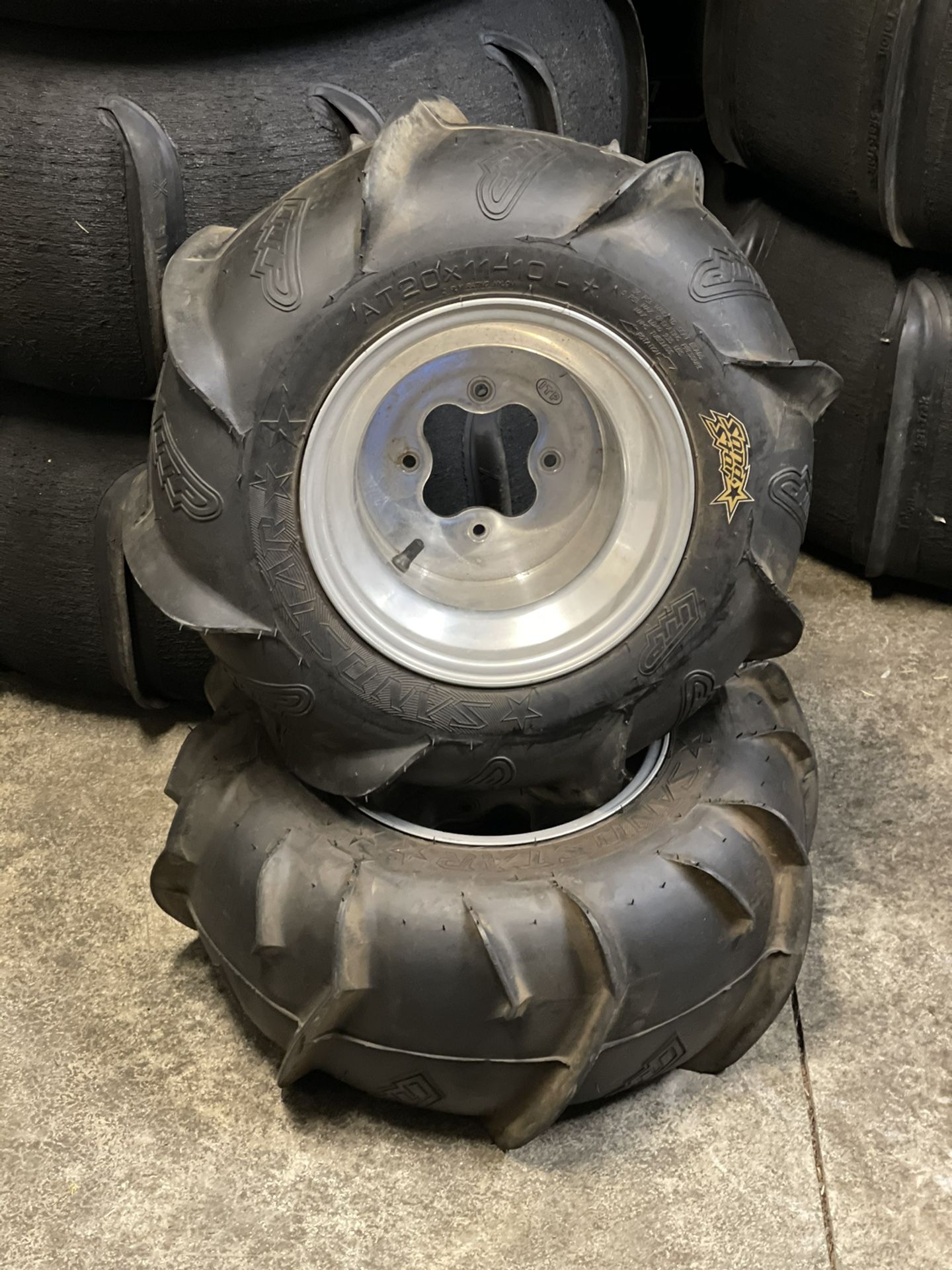 SKAT TRAK EXTREMES SAND TIRES PADDLE TIRES ATV TIRES WHEELS HONDA TRX450 TRX450R TRX 450 450R SUZUKI POLARIS KTM LTR