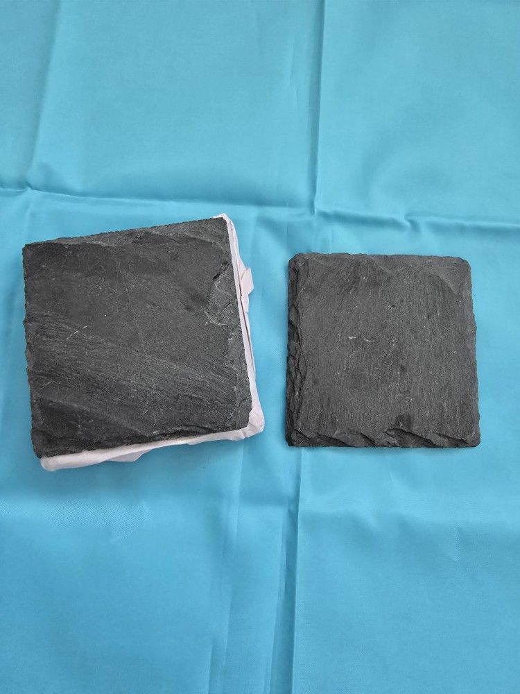 Black Slate Coasters Set Of 4