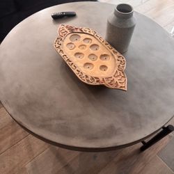 Round Concrete Coffee Table 