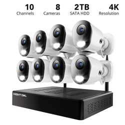 10 Channel 4K Wi-Fi NVR Security System with 2TB Hard Drive and 8 Wi-Fi IP 4K Deterrence Cameras with 2-Way Audio $399.99
