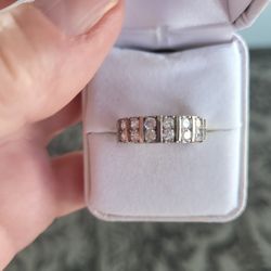 Eternity Band With 14 high Quality CZ Diamonds, Size 8, Stainless Steel