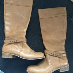 Lands End Leather Riding Boots Women Size 6 1/2 