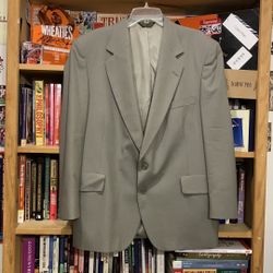 STRATHMORE by A.Little-men’s silver/gray wool long sleeve blazer suit jacket