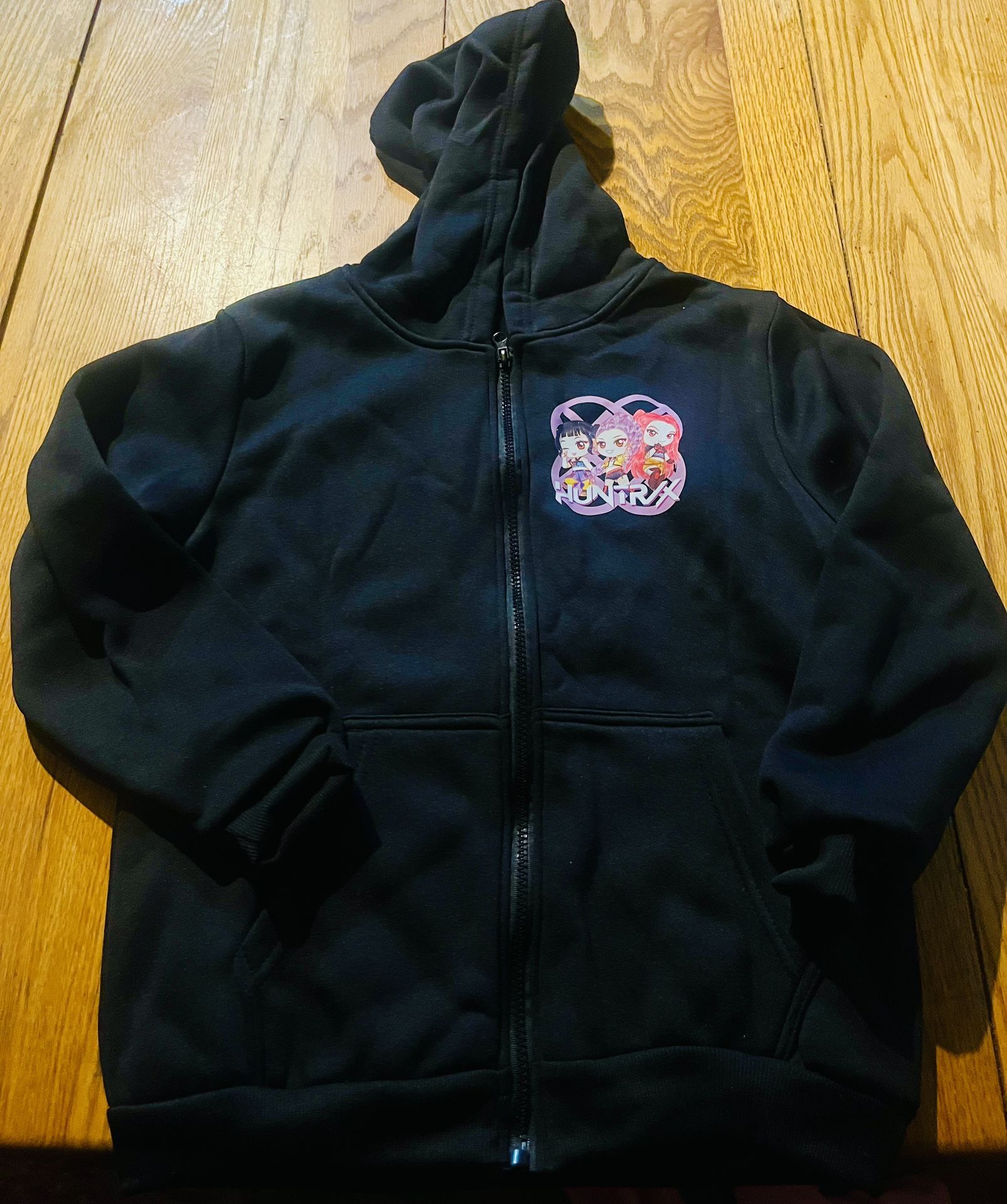 Huntrix K-Pop Demon Hunters Warm Hoodie – Girls 10/12 (Front + Back Design!)