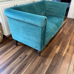 Green/Blue Teal Couch Loveseat Sofa