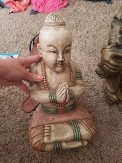 Large wood buddha