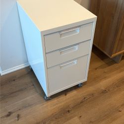 CB2 Gloss white 3 Drawer File Cabinet