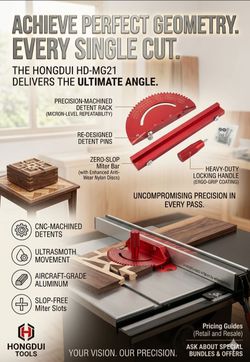 Hongdui HD-MG21 Precision Miter Gauge assembly.