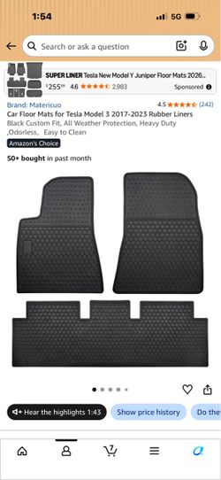 Tesla Model 3 floor mats