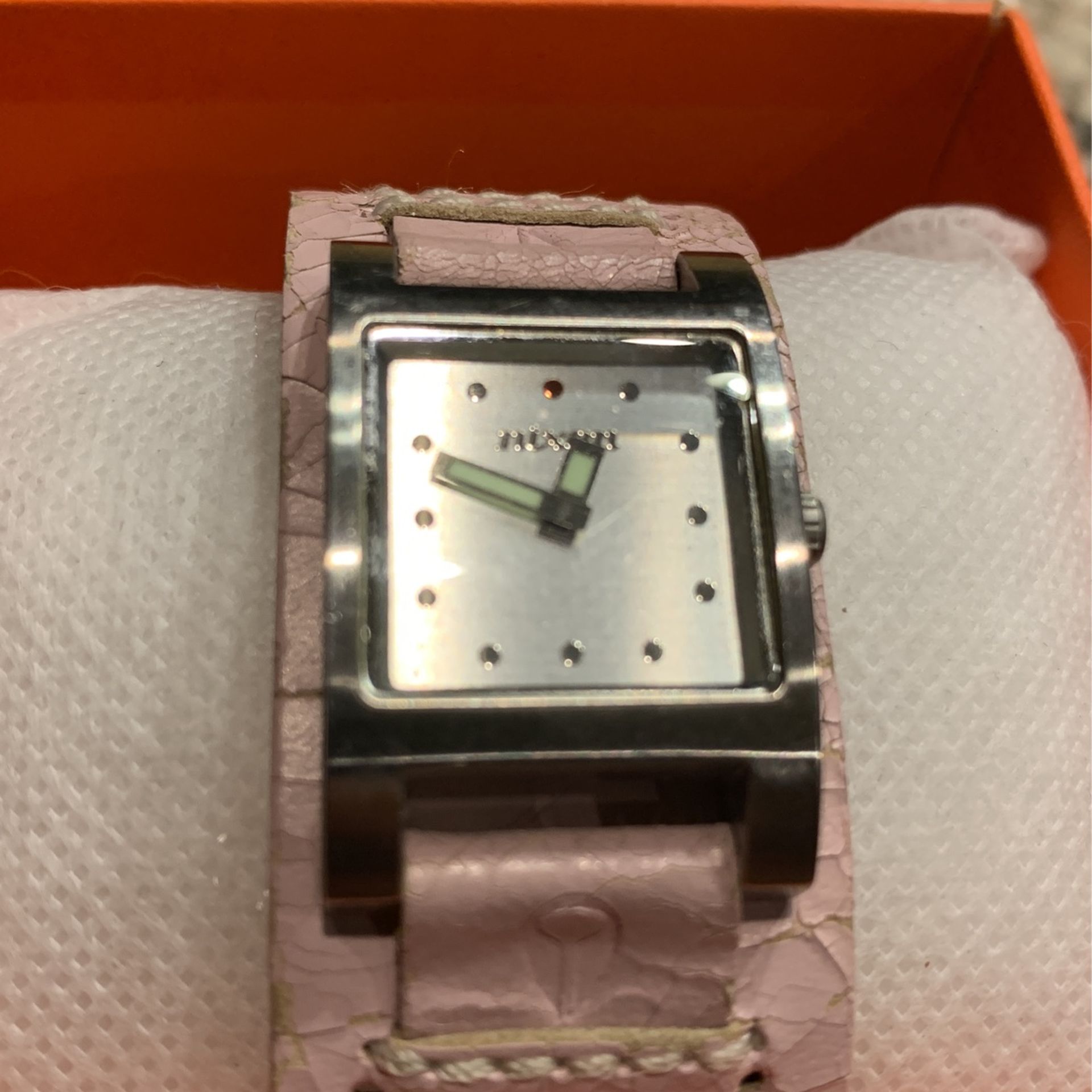 Women Nixon Watch Dizzy Pink Leather Steel Case