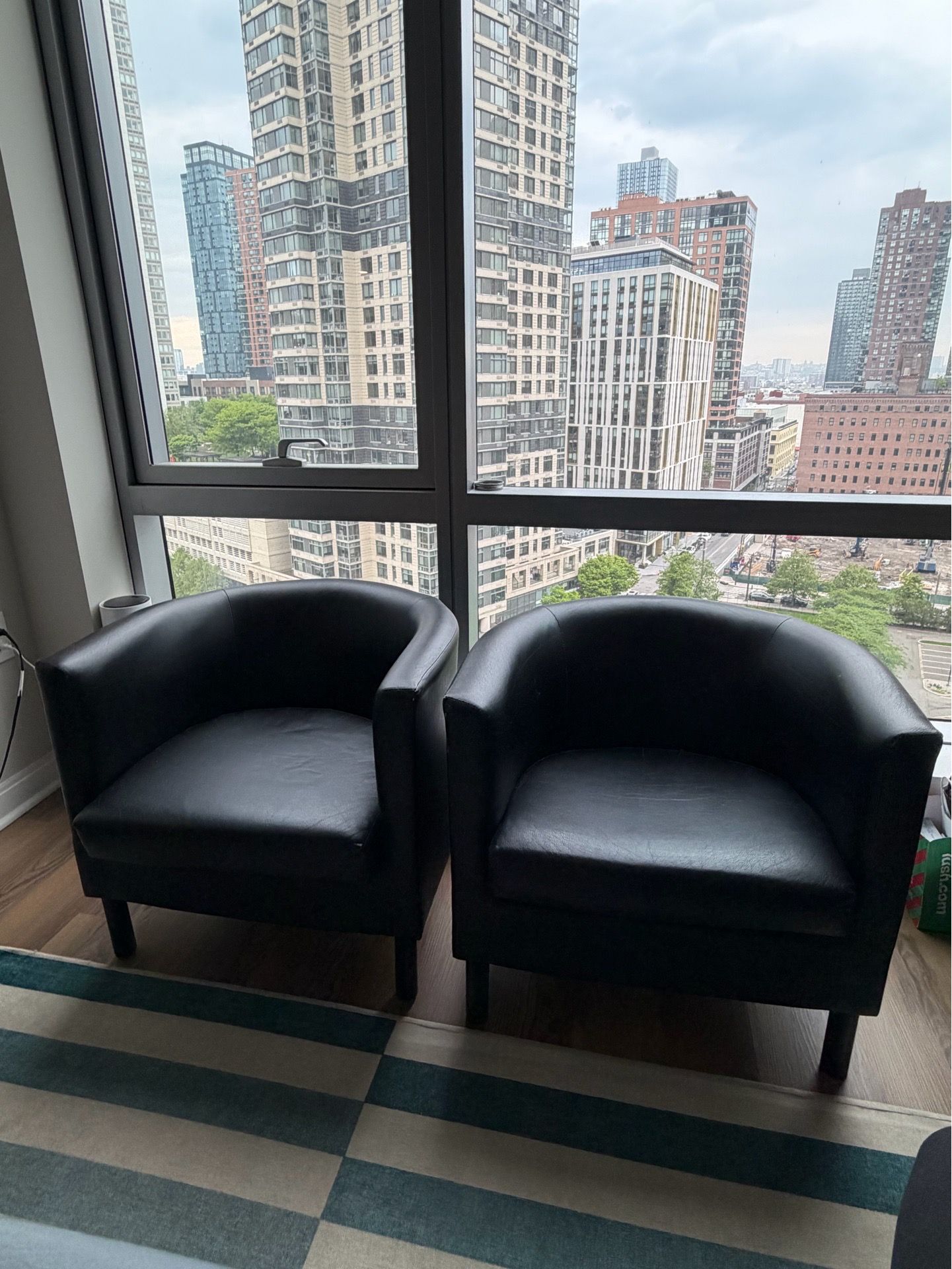 Black accent armchairs