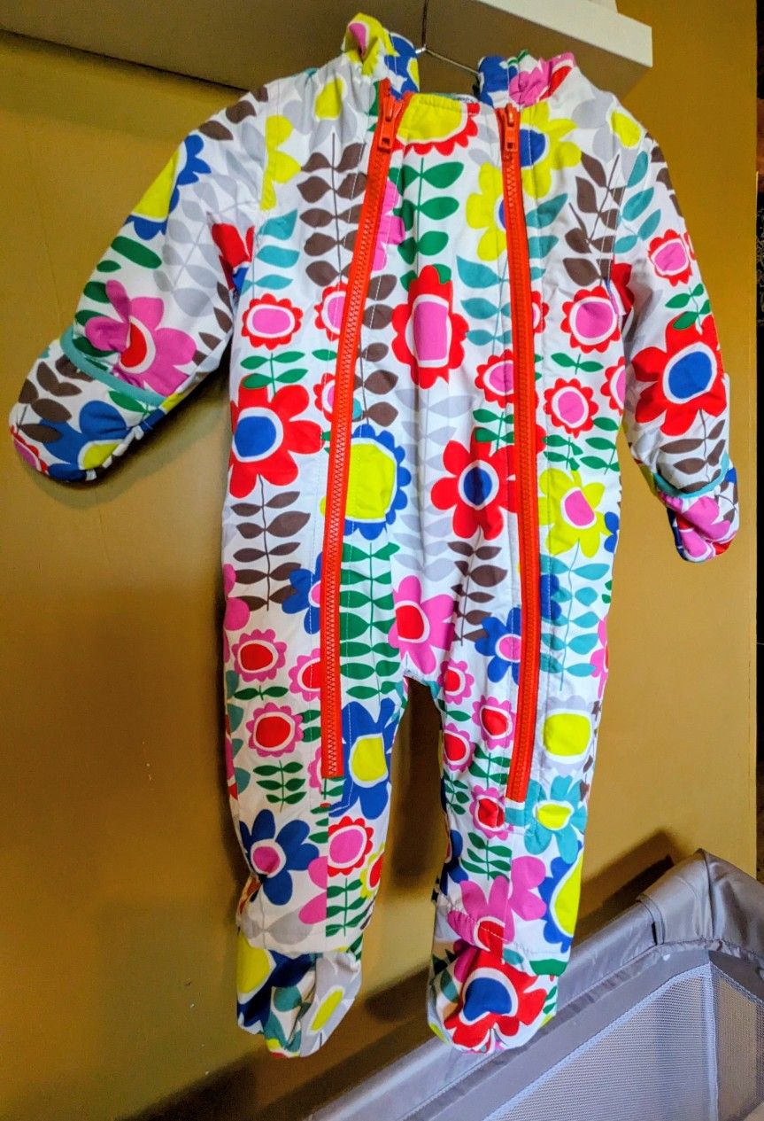 Baby Boden Floral Snowsuit 12 Months