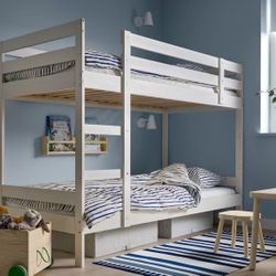 Twin Size Bunk Bed, With Two Mattresses