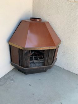 Fireplace, mid-century modern, Corner unit
