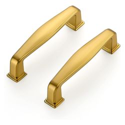 15 Pcs Gold Brass 3" Center Hole / 3.5"Length Cabinet knobs handles and Pulls #109A707535