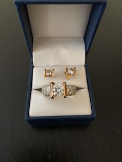 14K rose & white gold Solitary 2.38 carats with 61 stones