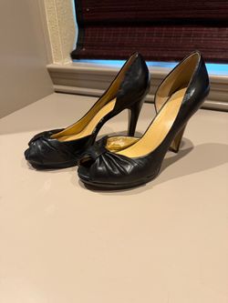 Nine West Black Bow Heels