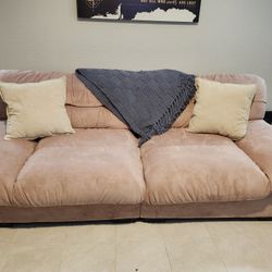 Pink Oversized Deep Loveseat
