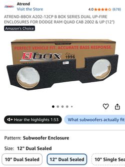 2-12” subs low pro with truck box