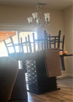 Dining table with 7 chairs