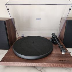 Crosley C62 Vinyl Record Player with Speakers and Bluetooth - Audio Turntables