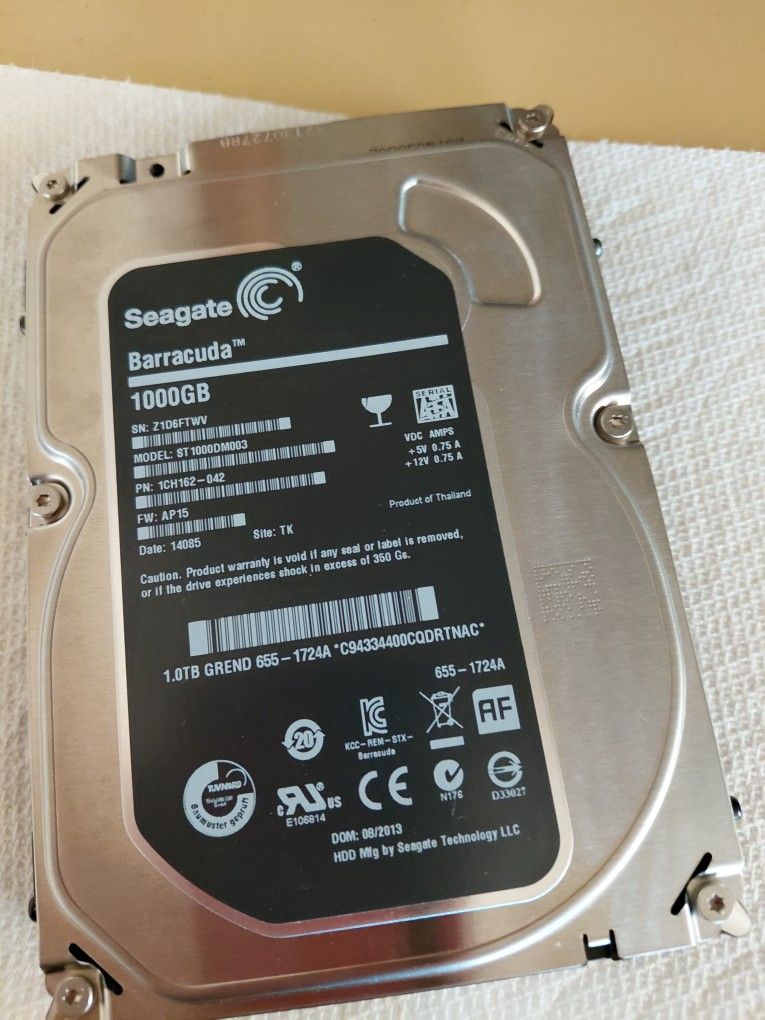 Seagate Barracuda 1TB 3.5 Hard Drive