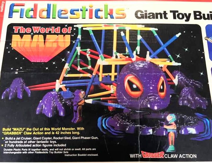 Vintage 1980 Knickerbocker Fiddlesticks Giant Toy Builder Set the World of Mazu and Sesame Street