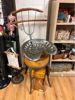 Hand made pitchfork stool
