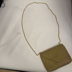 Gold Metal Mesh Evening Clutch Purse with Chain Strap – Formal / Party / Wedding Bag