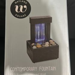 wayland square contemporary fountain led