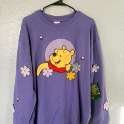 DISNEY PARKS WINNIE THE POOH LONG SLEEVE SHIRT NEW OVERSIZED POOH SWEATSHIRT DISNEYLAND