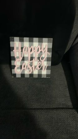 Happy Easter Buffalo Plaid Decorative Sign